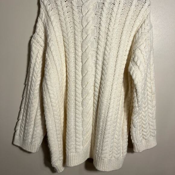 Mango MNG Ivory Cardigan Rope Size Medium - Picture 9 of 10